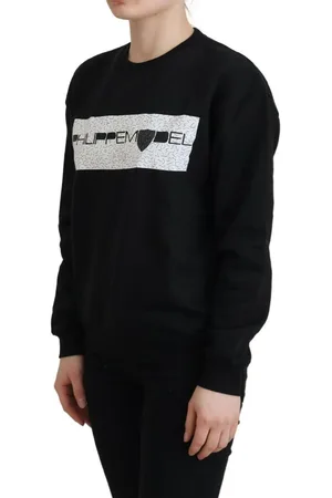 Philippe model Paris Schwarzes Sweatshirt mit Rundhalsausschnitt