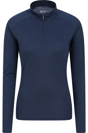Mountain Warehouse Damen/Damen Talus Zip Neck Langarm-Thermal-Top (Navy)