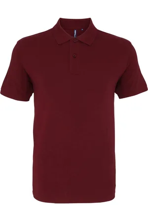 Asquith Herren-Poloshirt mit kurzen Ärmeln (Burgunderrot)
