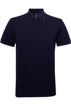 Asquith Herren-Kurzarm-Poloshirt aus einer Leistungsmischung (Navy)