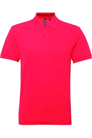 Asquith Herren Kurzarm Performance Blend Polo Shirt (Hot Pink)