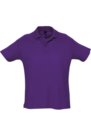 Sols Herren Sommer II Pique Kurzarm-Poloshirt (dunkelviolett)