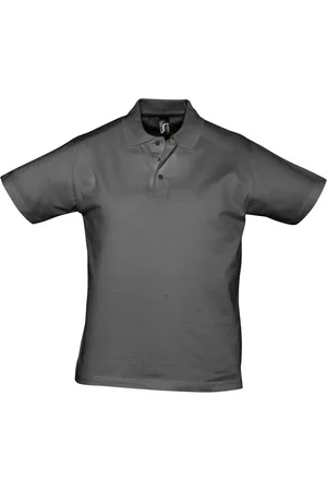 Sols Herren Prescott Jersey Kurzarm-Poloshirt (Dunkelgrau)