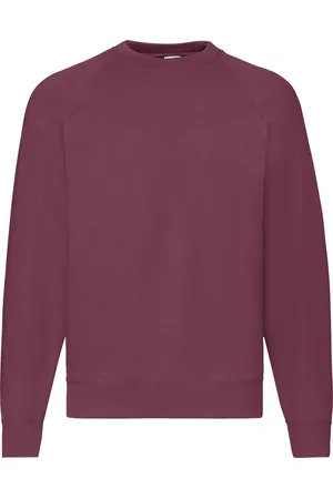 Fruit Of The Loom "Classic" Sweatshirt für Herren Raglanärmel (Burgunderrot)
