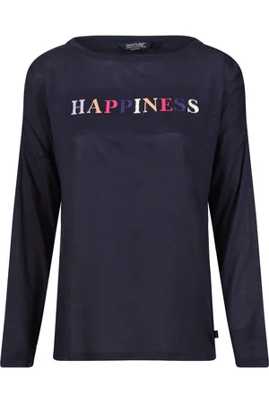 Regatta "Carlene Happiness" T-Shirt für Damen Langärmlig (Marineblau)