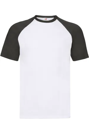 Fruit Of The Loom T-Shirt für Herren/Damen Unisex - Baseball ( /Schwarz)