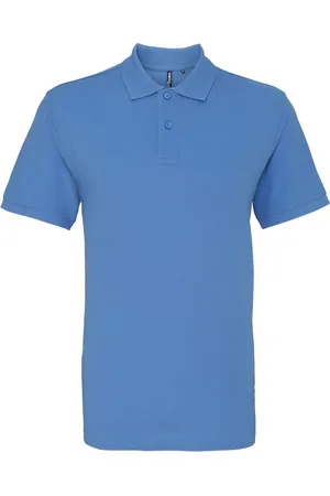 Asquith Herren-Poloshirt mit kurzen Ärmeln (Kornblume)