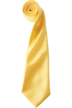 Premier Mens Plain Satin Krawatte (Schmales Blatt) (Sonnenblume)
