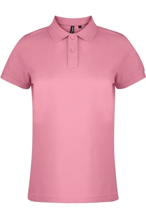 Asquith Unifarbenes Poloshirt - Damen (Hellrosa)