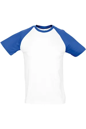 Sols Herren Funky Contrast Kurzarm T-Shirt ( /Royal Blau)