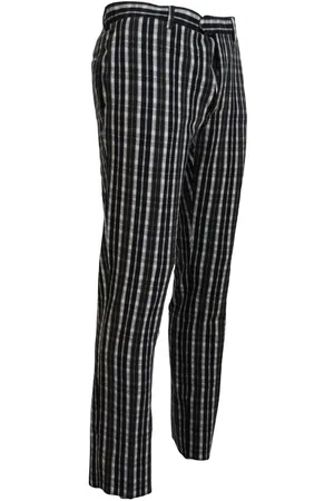 Bencivenga Herren -Weiss Gestreifte Hose