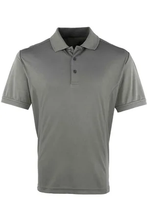 Premier "Coolchecker" Poloshirt für Herren (Dunkelgrau)