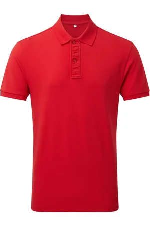 Asquith Herren Unendlichkeit Stretch Poloshirt (Kirschrot)