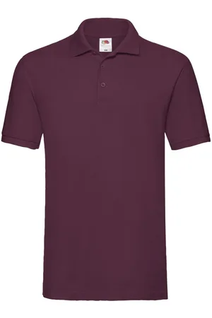 Fruit Of The Loom "Premium" Poloshirt für Herren (Burgunderrot)