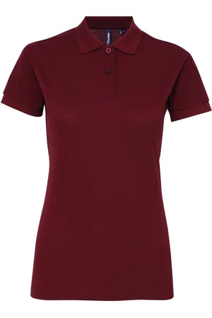 Asquith Polo-Shirt mit kurzen Ärmeln - Damen (Bordeaux)