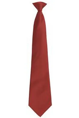 Premier Herren Clip-On-Krawatte, verschiedene Farben (Burgunder)