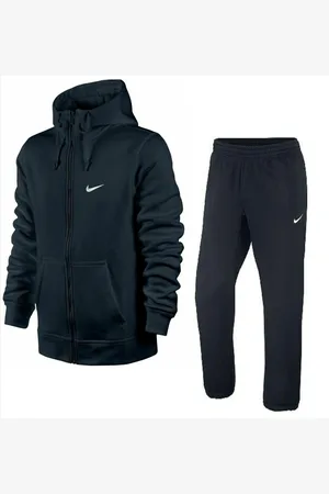 Nike Herren Club Fleece Full Trainingsanzug Set Navy