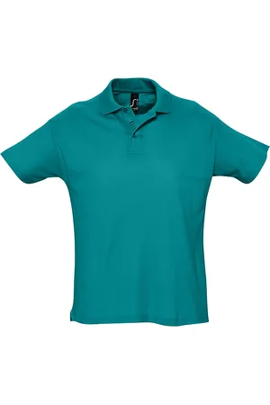 Sols Herren Sommer II Pique Kurzarm-Poloshirt (Duck Blue)