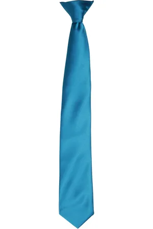 Premier Colours Herren Satin Clip Krawatte (Teal)