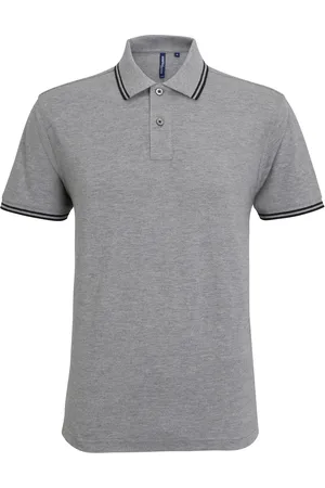Asquith Herren Classic Fit Tipped Polo Shirt ( /Schwarz)