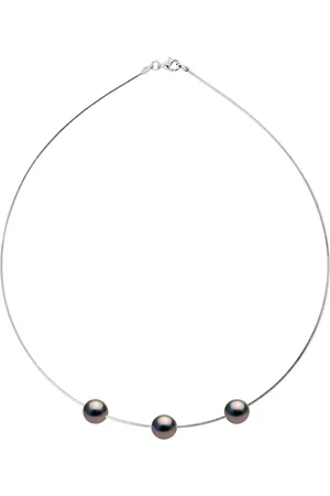 Diadema Halskette - Omega - Silber und 3 echte Tahiti-Perlen