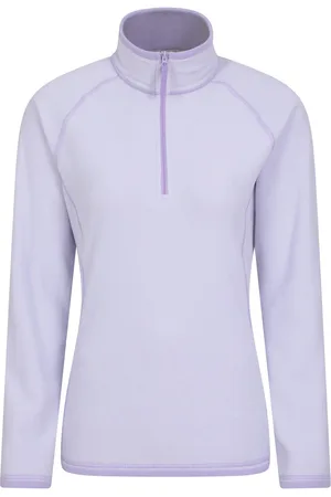 Mountain Warehouse "Montana" Fleece-Oberteil mit halbem Reißverschluss für Damen (Violett)