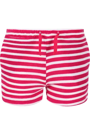 Regatta Childrens/Kids Dayana Towelling Stripe Casual Shorts (Pink Fusion/Weiß)