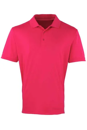 Premier "Coolchecker" Poloshirt für Herren (Leuchtend Pink)
