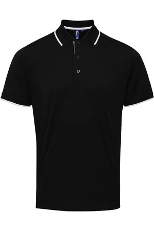 Premier Mens Coolchecker Contrast Pique Polo Shirt ( /Weiß)