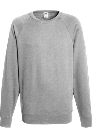 Fruit Of The Loom Herren leichtes Raglan-Sweatshirt (240 GSM) (Heather Grey)