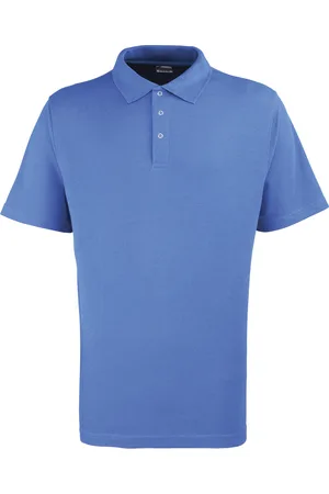 Premier Mens Stud Heavyweight Plain Pique Polo Shirt (Royal)