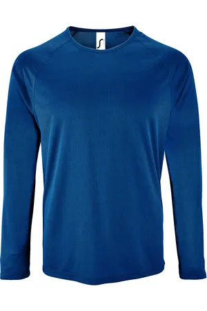 Sols Herren Sporty Langarm Performance T-Shirt (Königsblau)