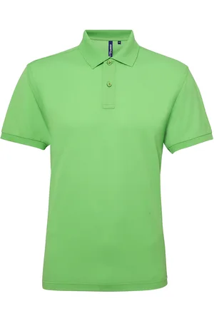 Asquith Herren Kurzarm Performance Blend Polo Shirt (Limette)