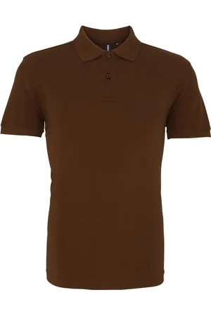 Asquith Herren-Poloshirt mit kurzen Ärmeln (Milchschokolade)