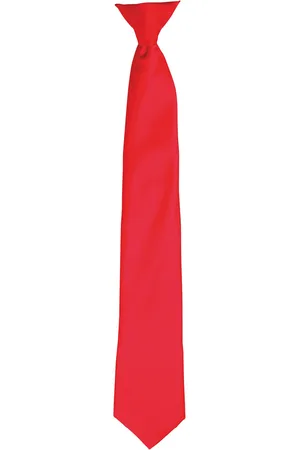 Premier Colours Herren Satin Clip Krawatte (Erdbeerrot)
