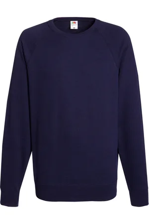 Fruit Of The Loom Herren leichtes Raglan Sweatshirt (240 GSM) (Deep Navy)