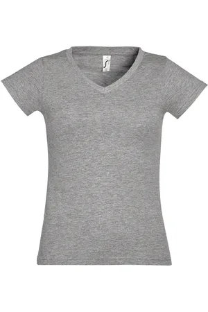 Sols Damen/Damen Moon V-Ausschnitt T-Shirt mit kurzen Ärmeln ( meliert)