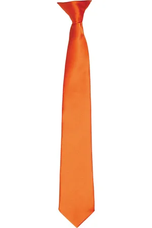 Premier Colours Herren Satin-Clip-Krawatte (Terrakotta)