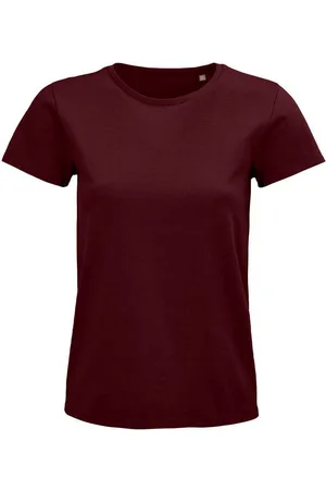 Sols "Pioneer" T-Shirt Baumwolle aus biologischem Anbau für Damen (Burgunderrot)