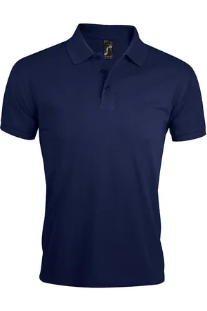 Sols Mens Prime Pique Plain Short Sleeve Polo Shirt (French Navy)