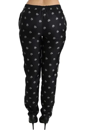 Dolce & Gabbana Damen Bedruckte Hose aus Seide