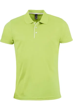 Sols Mens Performer Kurzarm-Piqué-Poloshirt (Apfelgrün)