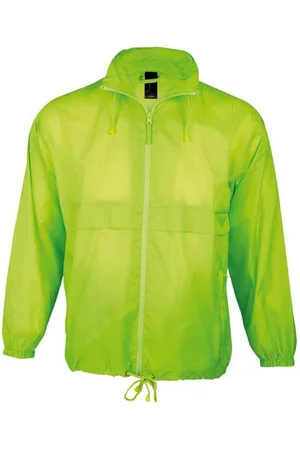 Sols Unisex Surf Windbreaker / Jacke, besonders leicht (Neon )