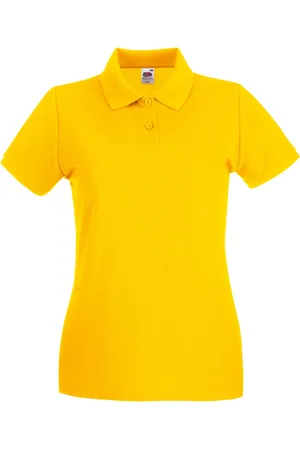 Fruit Of The Loom Damen Lady-Fit Premium Kurzarm-Poloshirt (Sonnenblume)