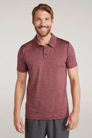 Mountain Warehouse "Agra" Poloshirt für Herren (Burgunderrot)