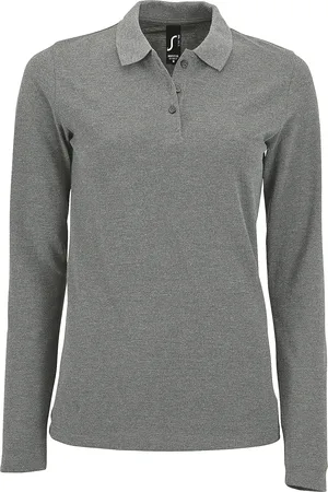 Sols Womens/Ladies Perfect Langarm-Piqué-Poloshirt ( meliert)