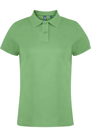 Asquith Unifarbenes Poloshirt - Damen (Limettengrün)