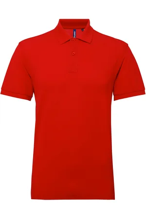 Asquith Herren Kurzarm Performance Blend Polo Shirt (Kirschrot)