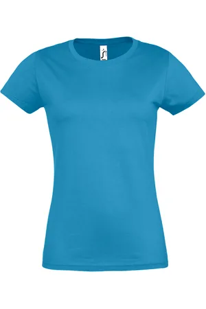Sols Imperial Damen T-Shirt, Kurzarm, Rundhalsausschnitt (Wasserblau)