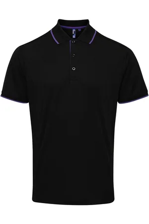 Premier Mens Contrast Coolchecker Poloshirt ( /Violett)